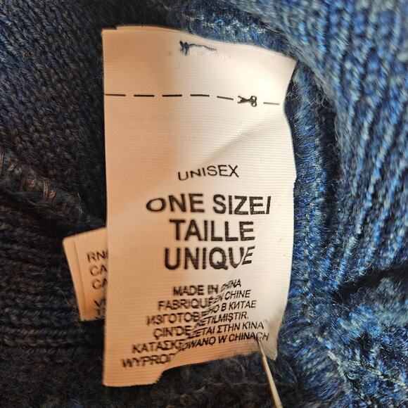 Blue Knitted Northface Beanie Unisex One Size Warm Hat Pre-owned Good Condition - Picture 8 of 8